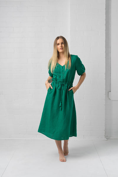 Revival Midi Dress - Emerald